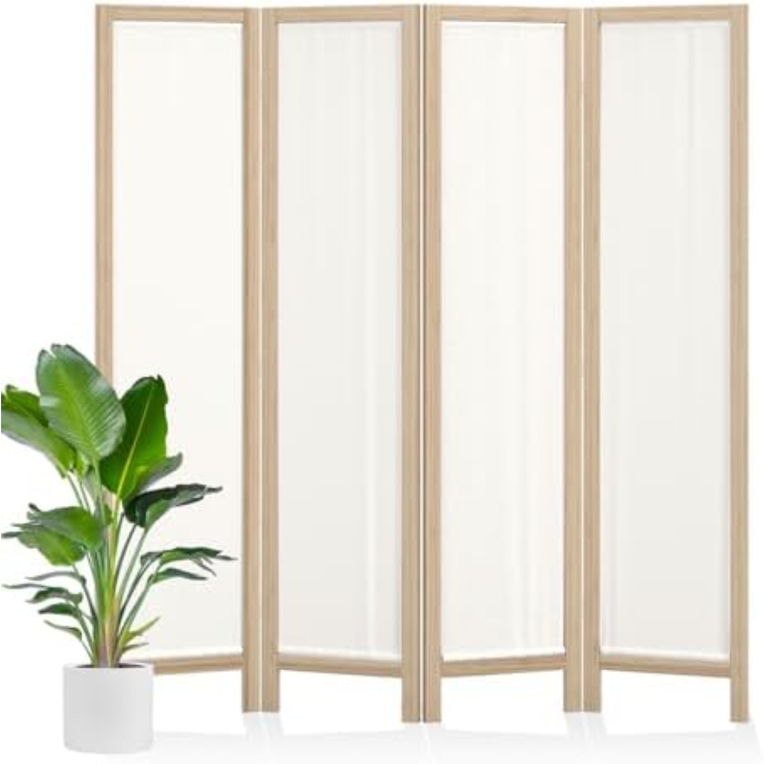 Partition Screen Divider - Parawan do pokoju z lnu, składana