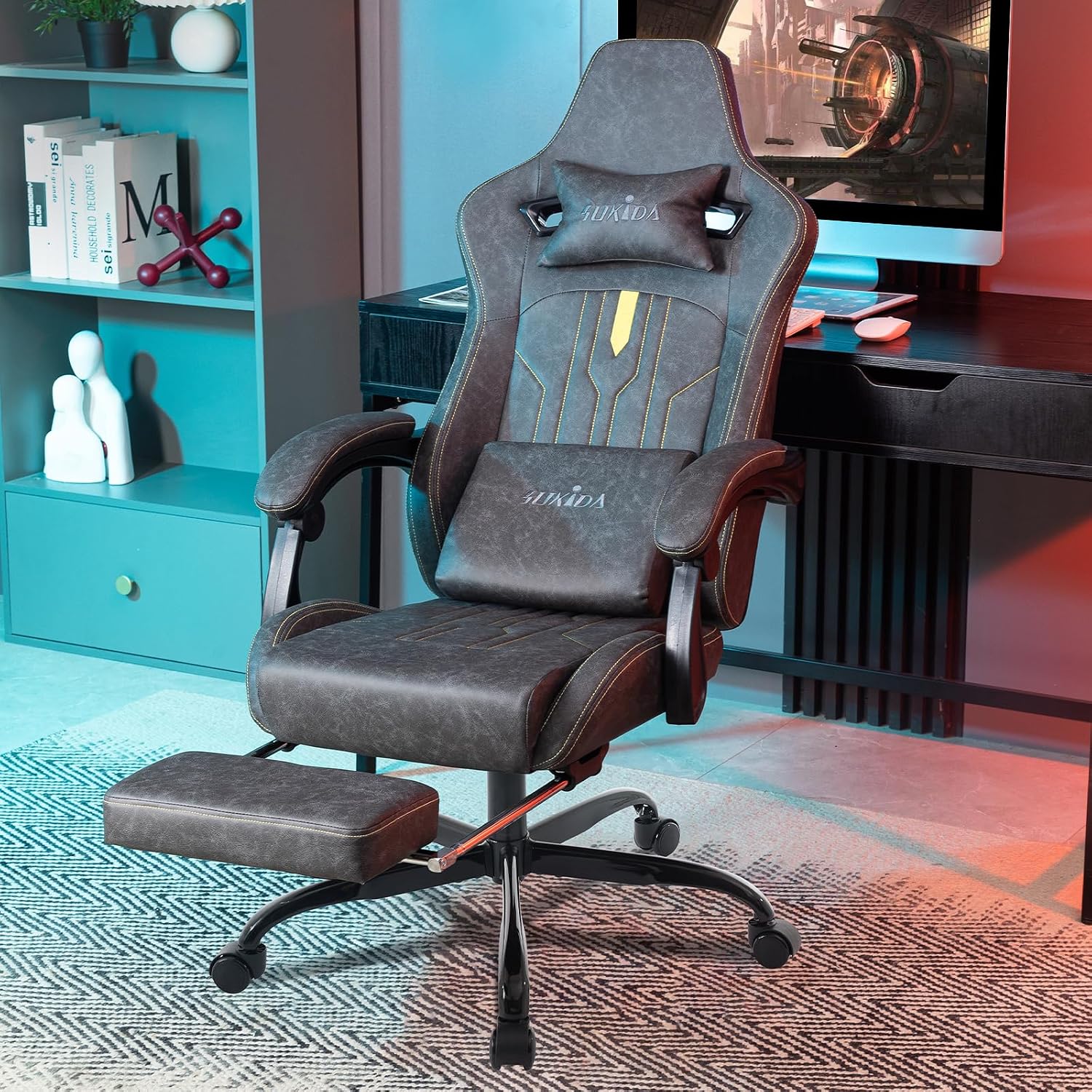 Krzesło do gier z podnóżkiem,  – Office Chair Cushion recenzja i cena