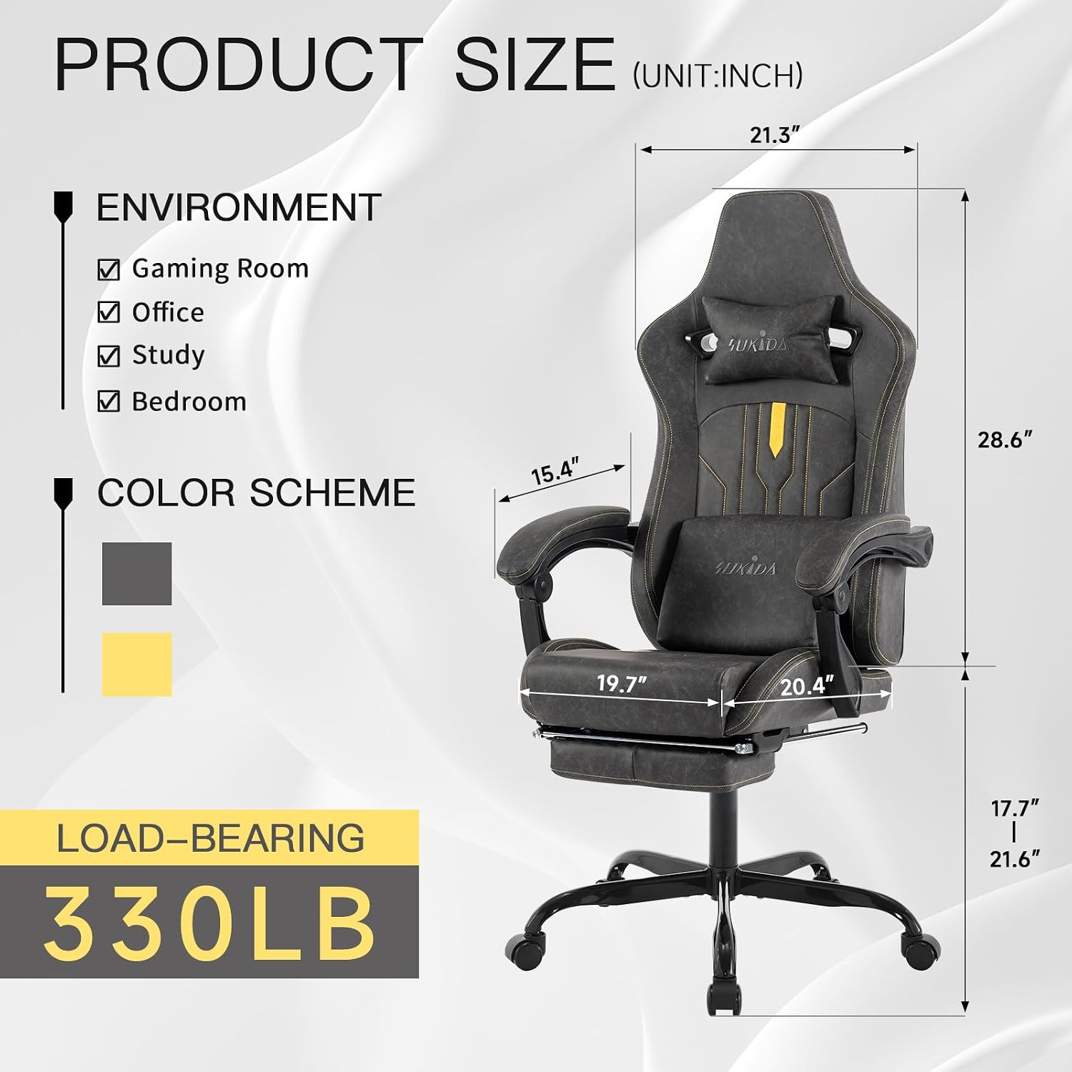 Krzesło do gier z podnóżkiem,  – Office Chair Cushion recenzja i cena