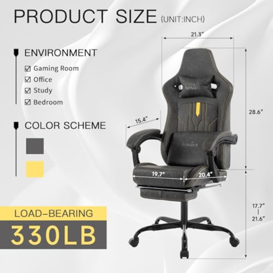 Krzesło do gier z podnóżkiem,  – Office Chair Cushion recenzja i cena