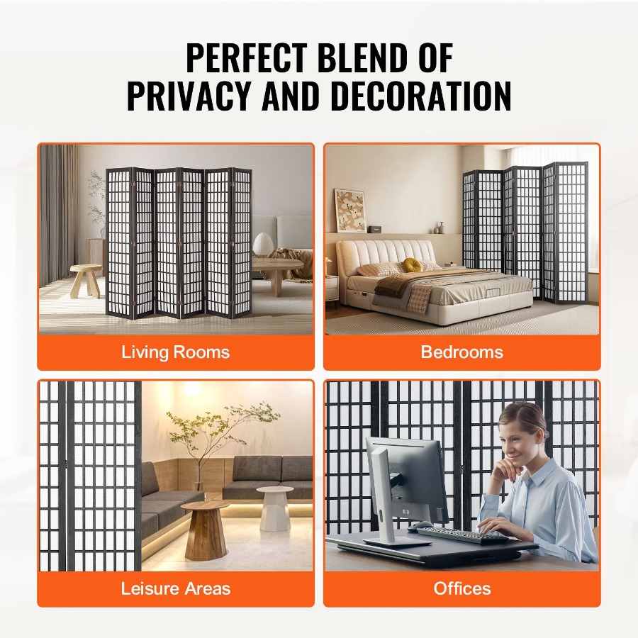 6-częściowy japoński parawan p – Partition Screen Divider recenzja i cena